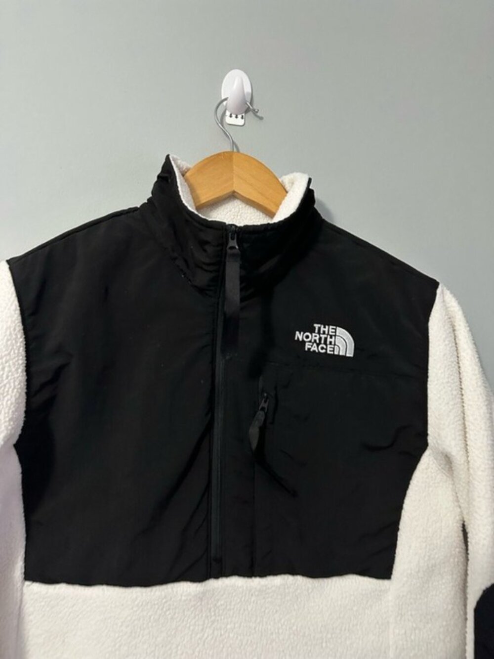 The North Face Denali Crop Fleece Pullover Black White Size M Y2K Gorpcore - Picture 7 of 15